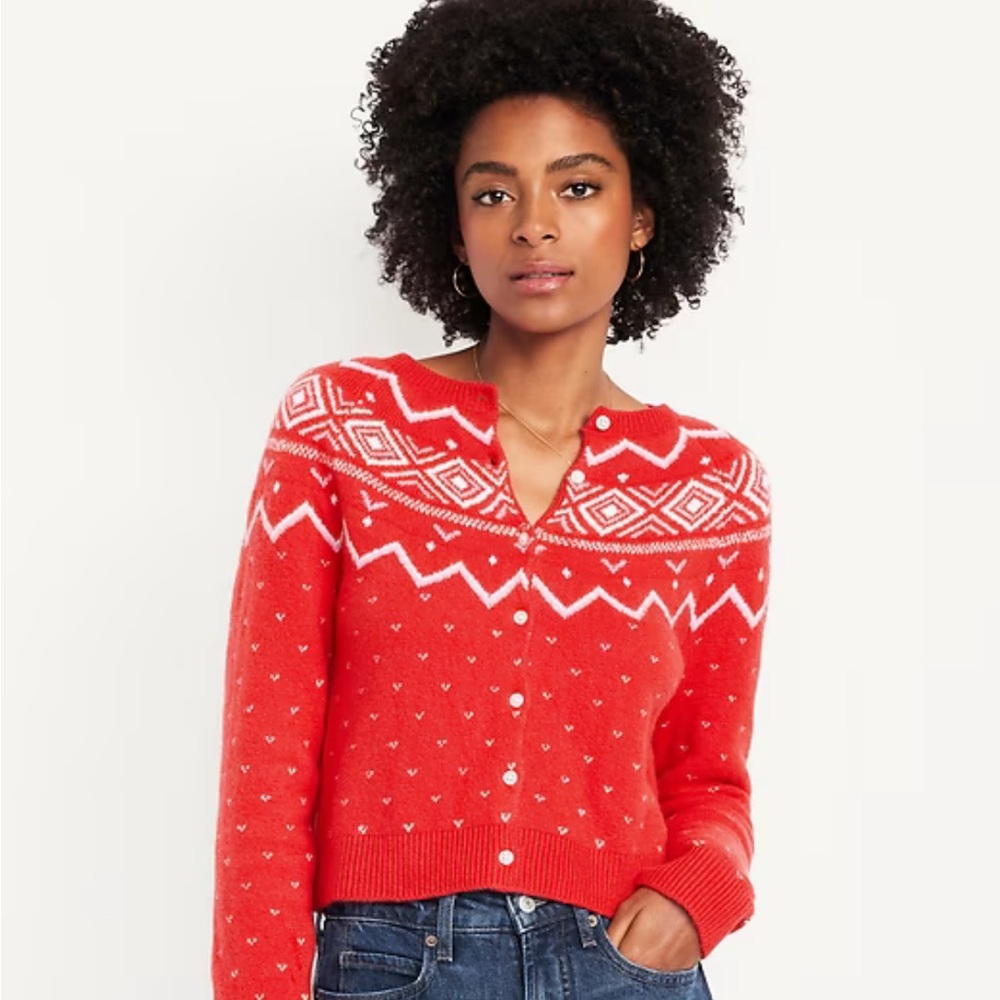 Women's Red Cardigan Sweater ❤️